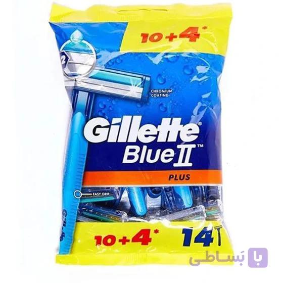 تیغ ژیلت مدل Blue 2 Plus بسته ۱۴ عددی