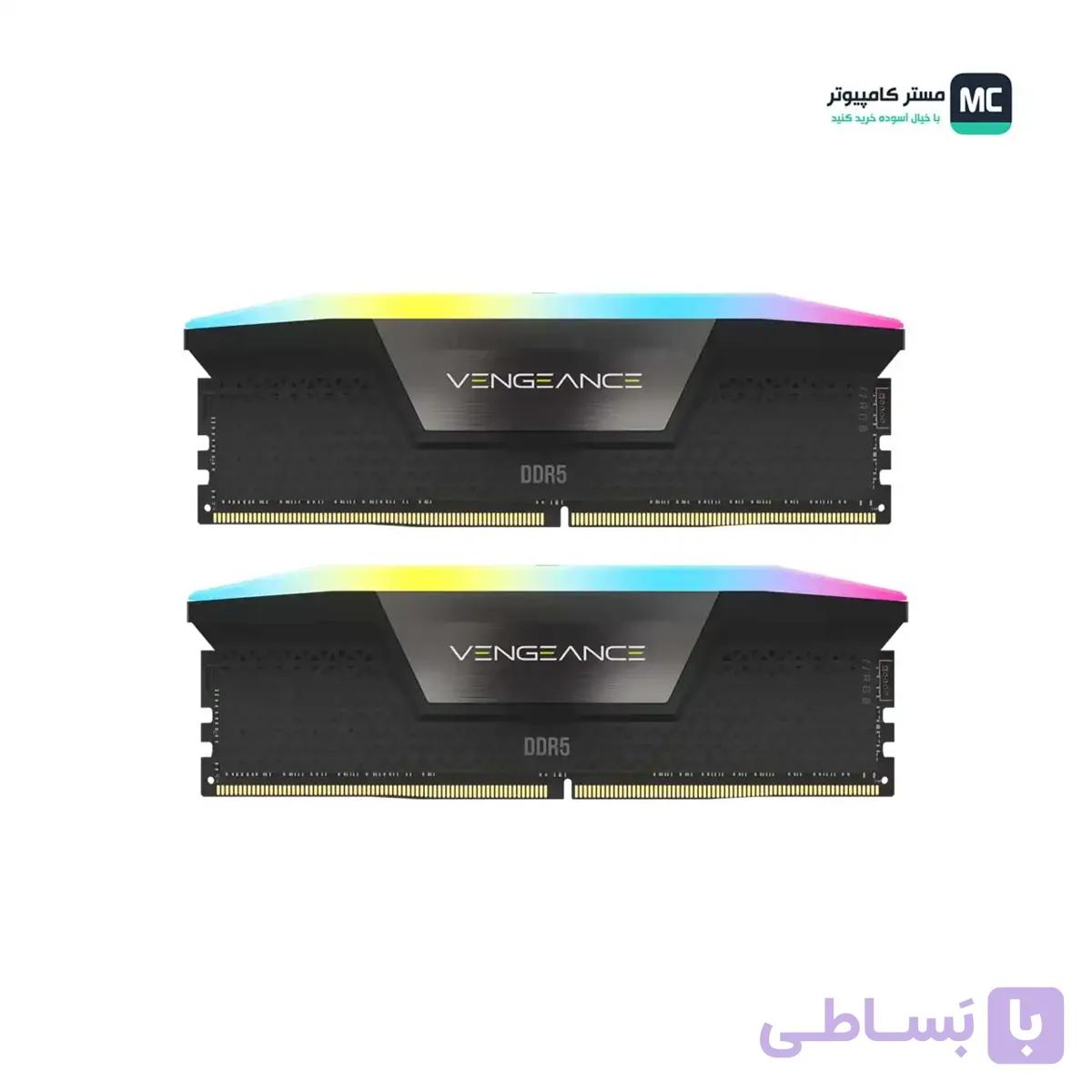 رم کورسیر VENGEANCE RGB 32GB 16GBx2 5200MHz CL40 DDR5 — تصویر 1