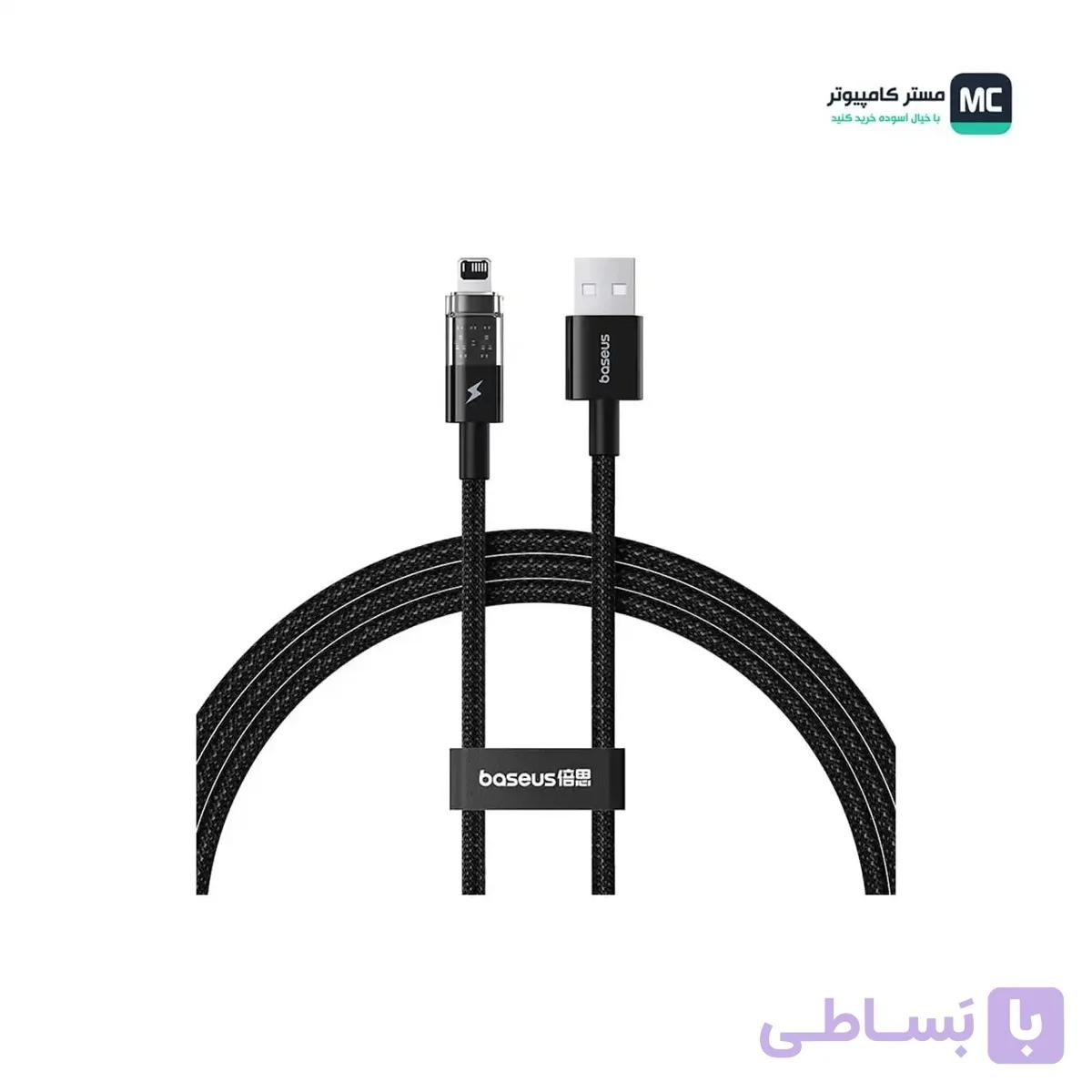کابل لایتنینگ فست شارژ 2.4 آمپر باسئوس Gem P10373003111 طول 1 متر — تصویر 1