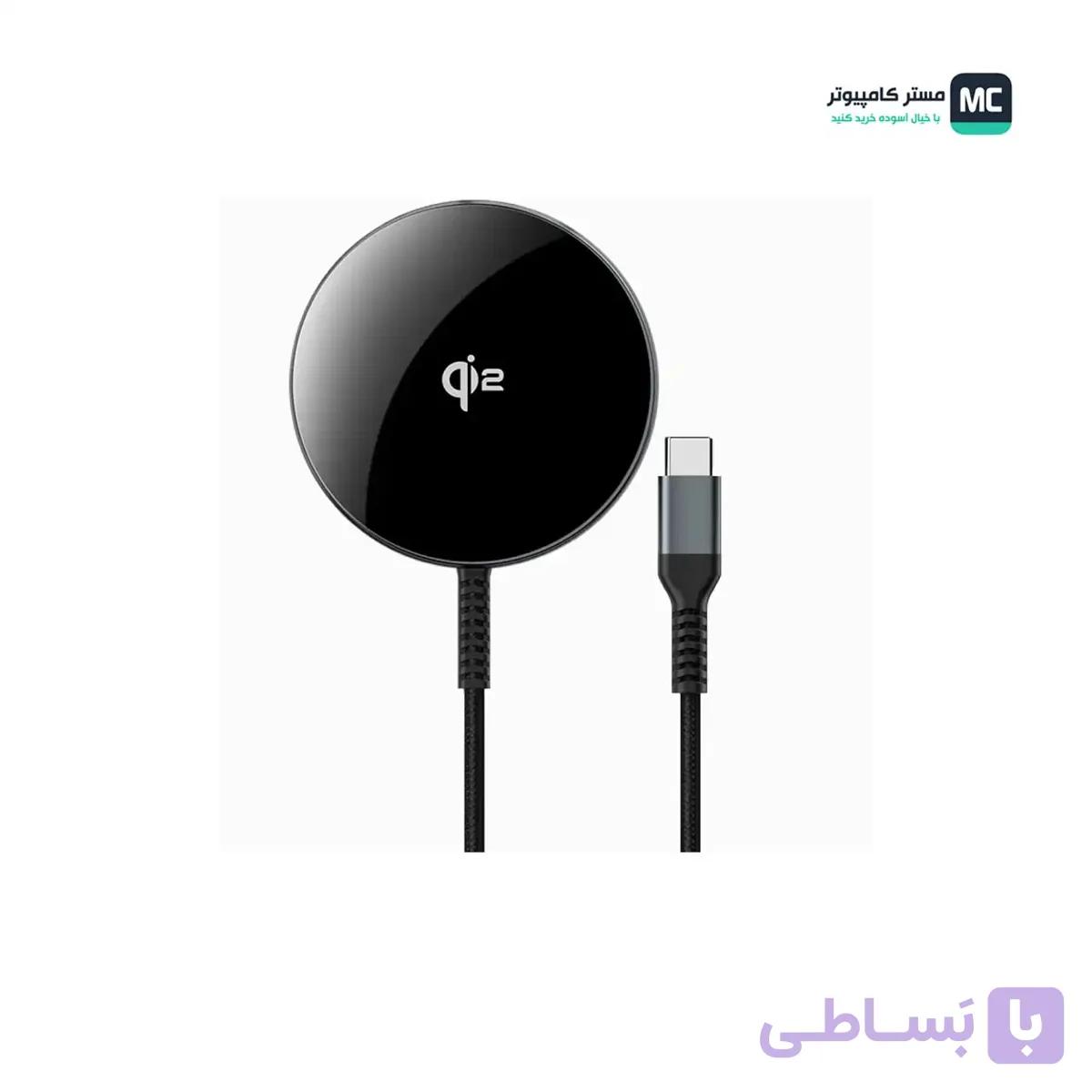 شارژر وایرلس مگنتی باسئوس Simple Mini4 Magnetic Wireless Charger 15W — تصویر 1