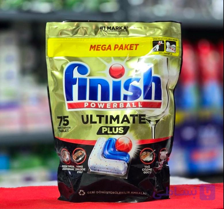 قرص ماشین ظرفشویی FINISH ULTIMATE PLUS فینیش کوانتوم آلتیمیت پلاس 75 عددی