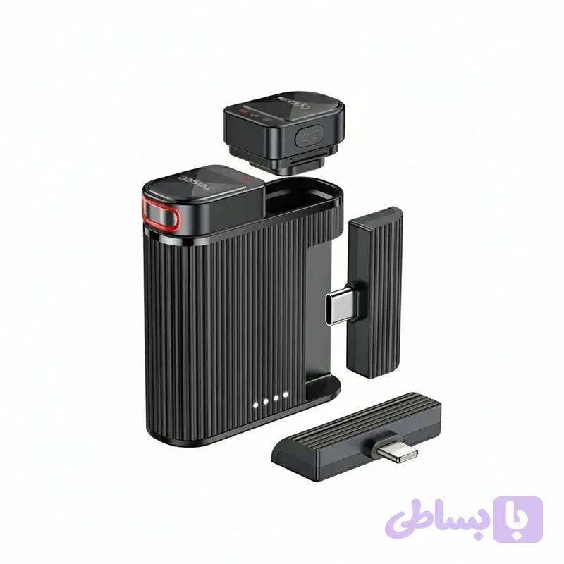 میکروفن یقه ای یسیدو مدل KR 19 با درگاه های اتصال لایتنینگ و تایپ سی