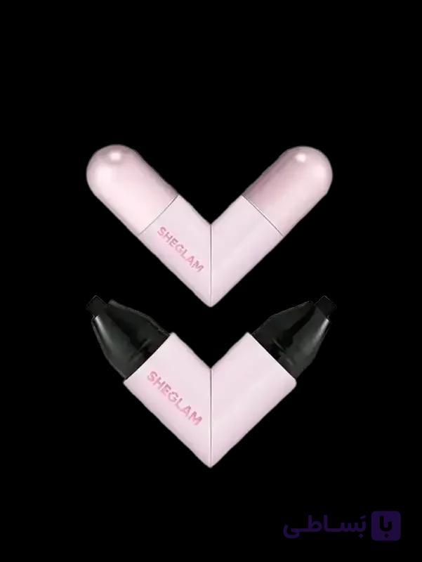 خط چشم دوسر استامپی شیگلم مدل insta wing heart — تصویر 1