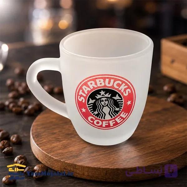 قهوه خوری طرح استارباکس شیشه مات