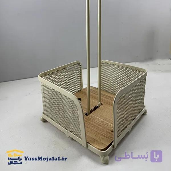 جا دستمال رولی ارکیده عروس نوین رنگ کرم — تصویر 1