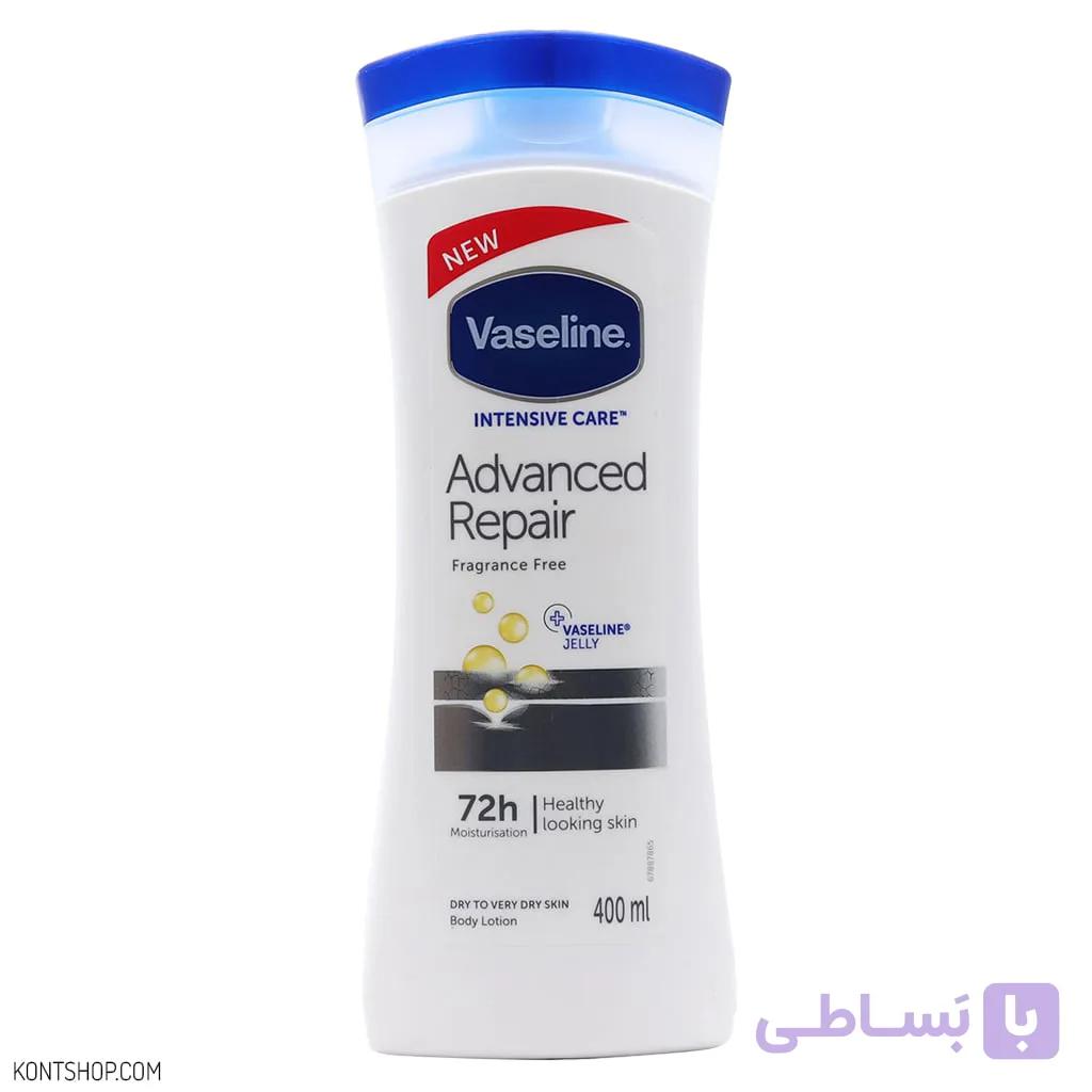 لوسیون بدن نرم کننده وازلین مدل Advanced Repair مناسب پوست های خیلی خشک حجم 400 میل — تصویر 1