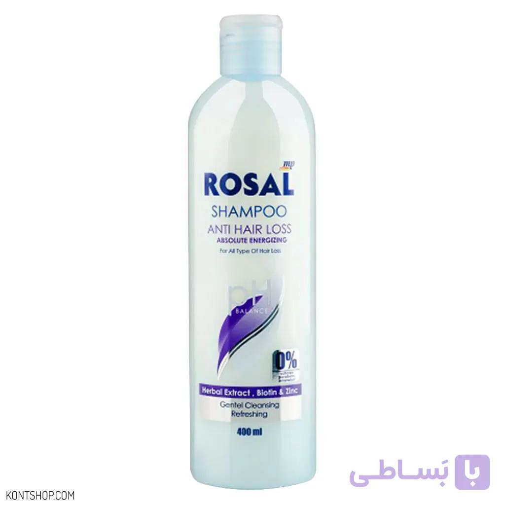 شامپو تقویتی ضد ریزش بدون سولفات روزال حجم 400 میل