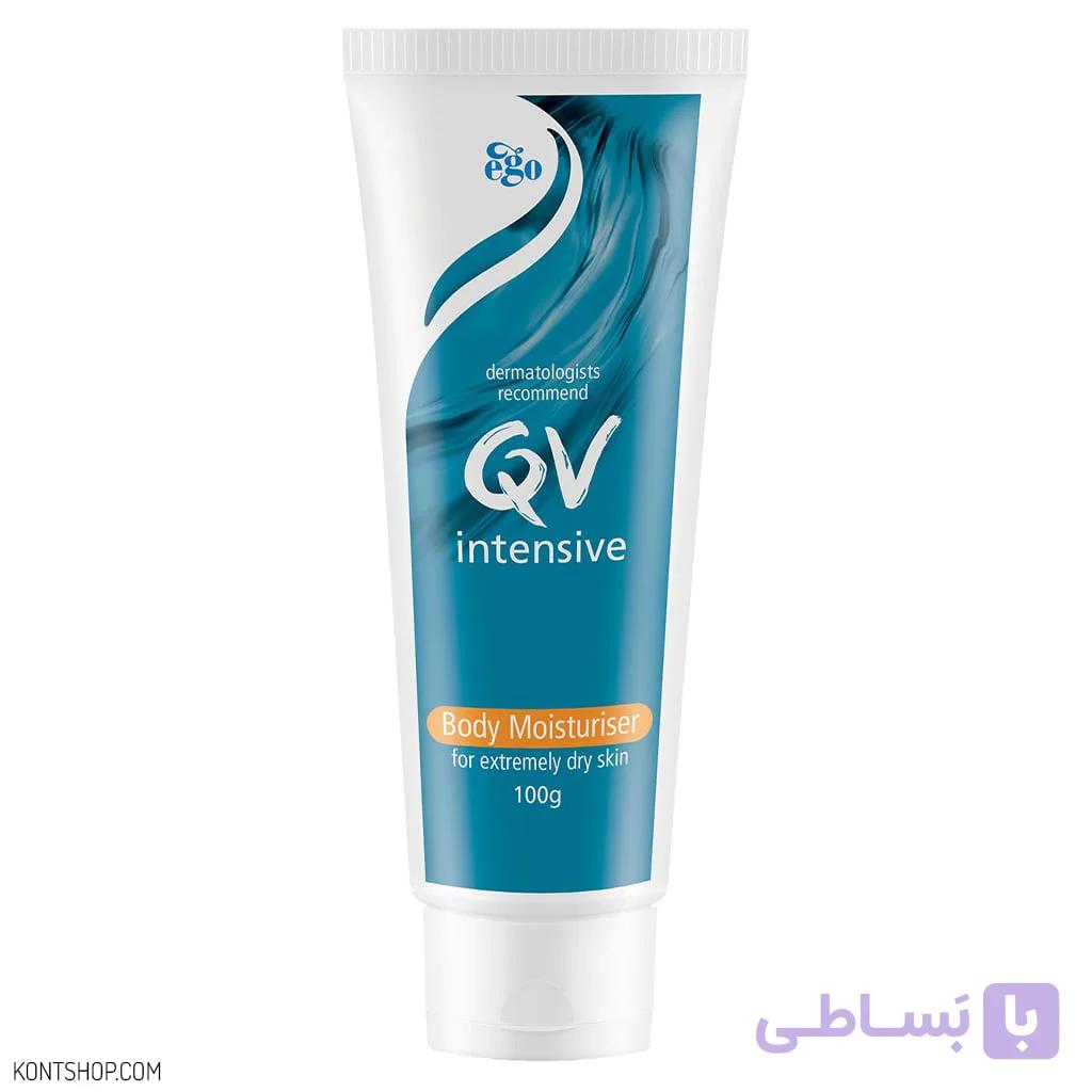 کرم مرطوب‌کننده بدن کیو وی مدل Intensive مناسب پوست خشک حجم 100 میل — تصویر 1