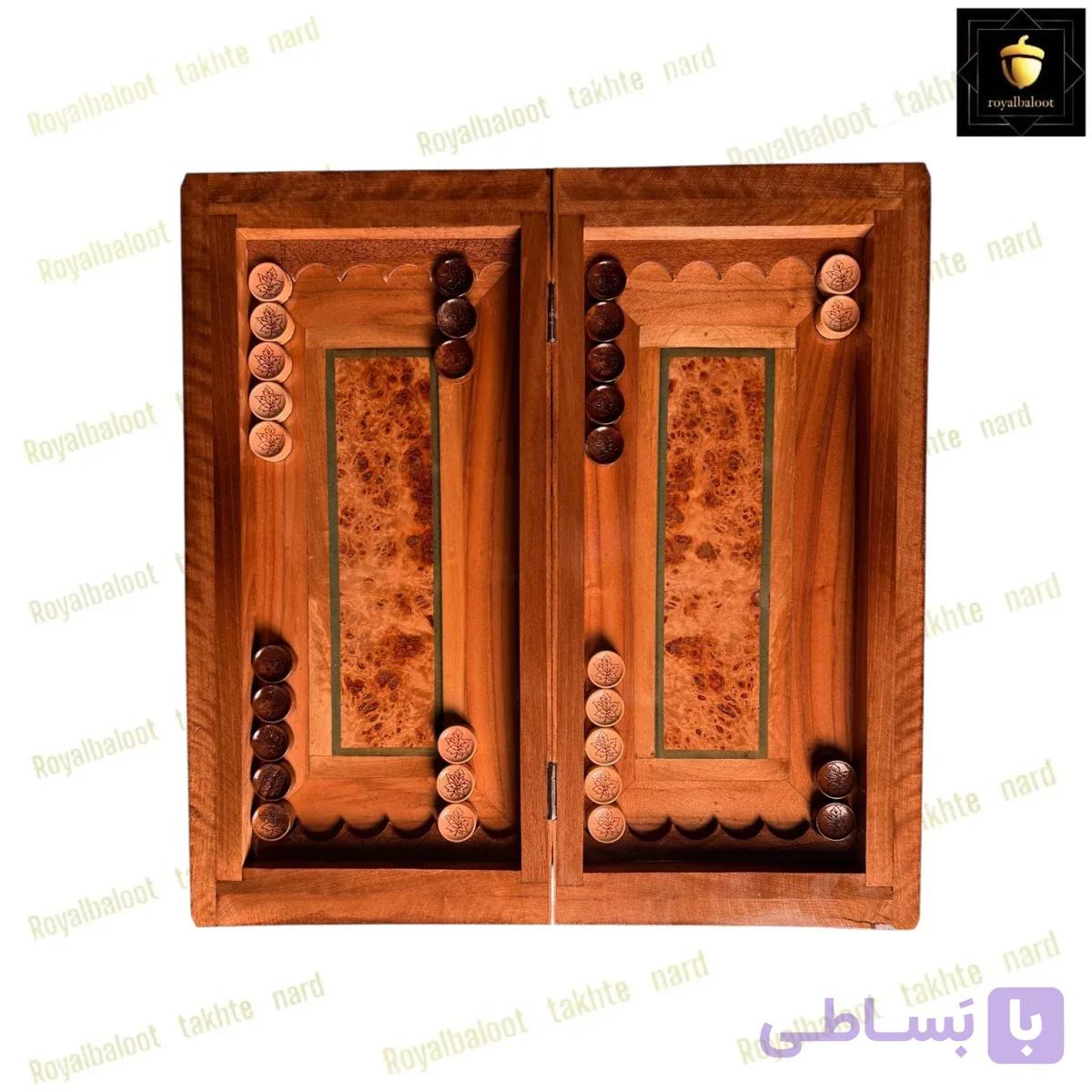 تخته نرد ریشه گردو منبت کد 630 — تصویر 1