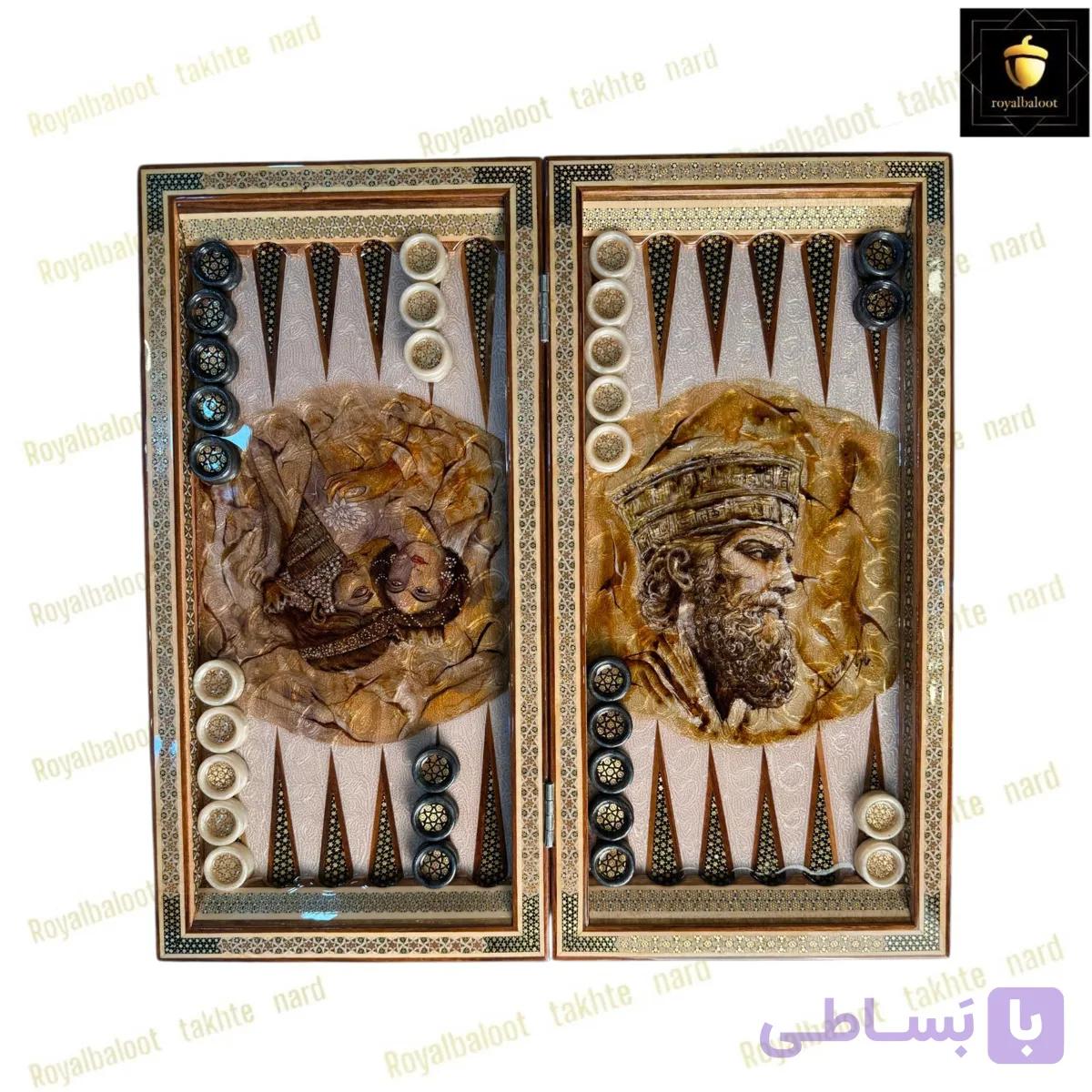 تخته نرد و شطرنج خاتم نفیس کد 668 — تصویر 1