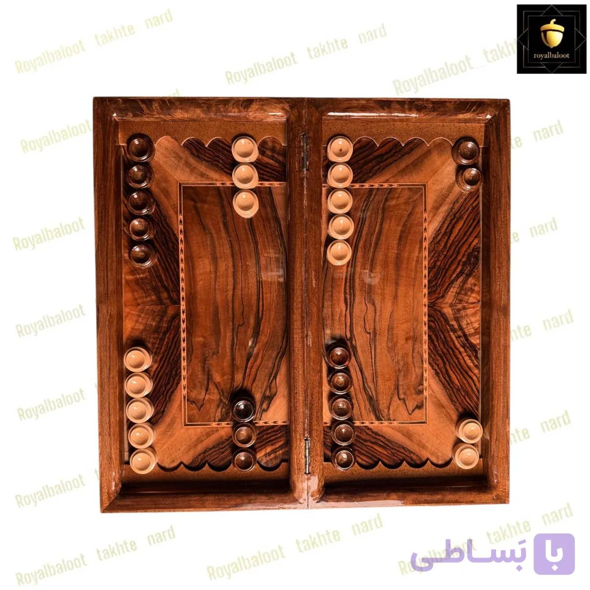 خرید تخته نرد و شطرنج چوبی دو منظوره لوکس کد 662 — تصویر 1