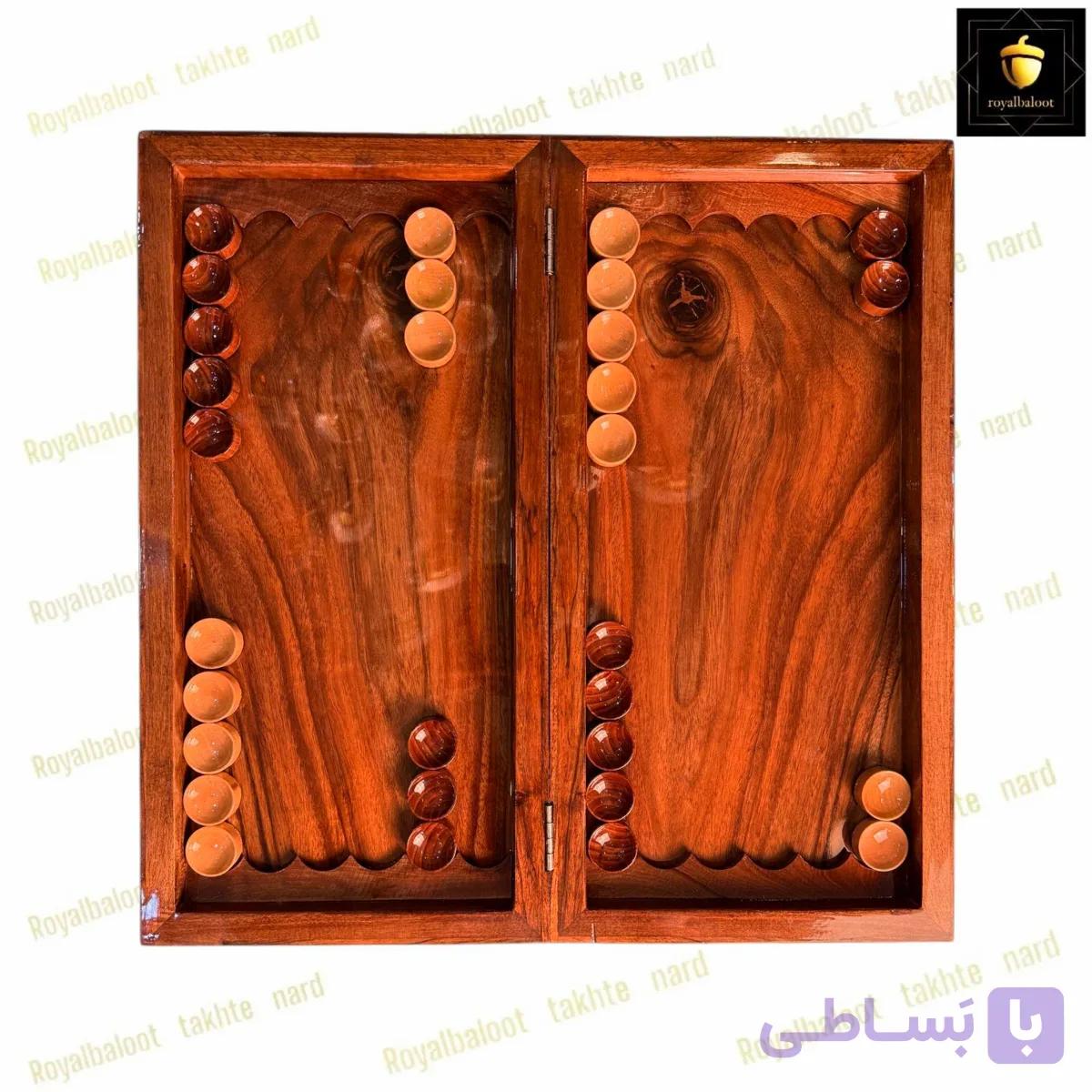 تخته نرد و شطرنج ریشه گردو لوکس کد 674 — تصویر 1