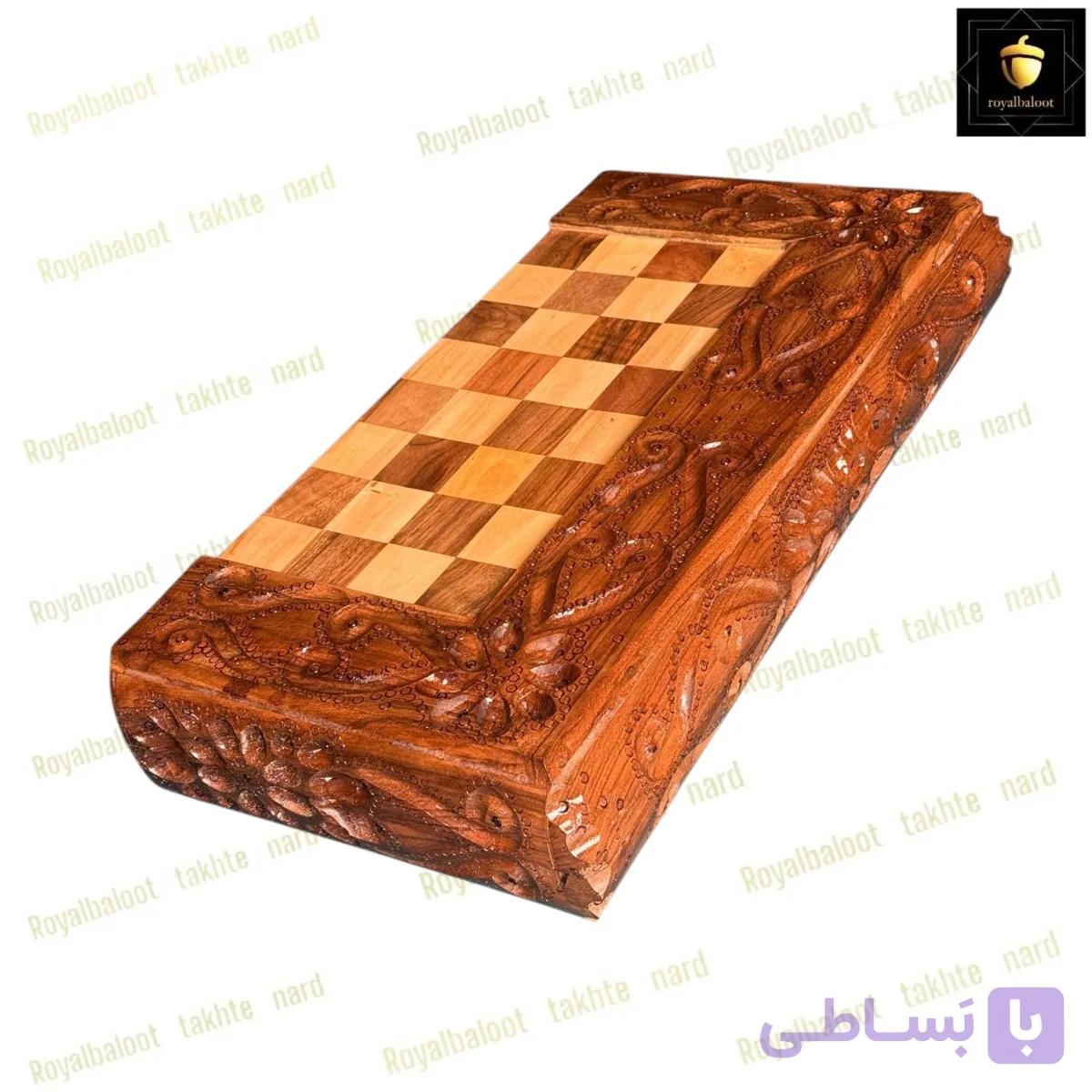 تخته نرد و شطرنج گردو منبت کد 646 — تصویر 1