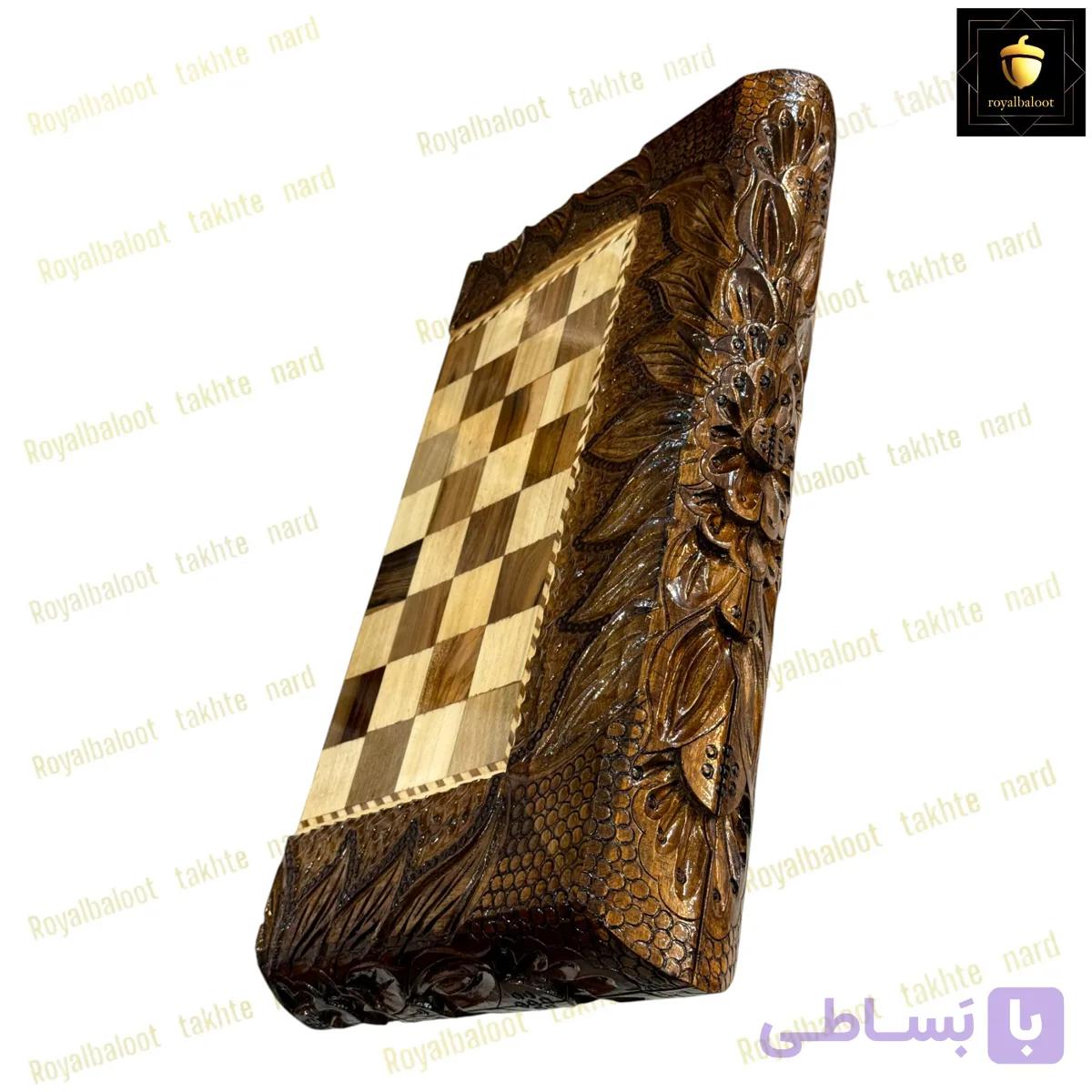 تخته نرد گردو منبت شاهکار کد 322 — تصویر 1