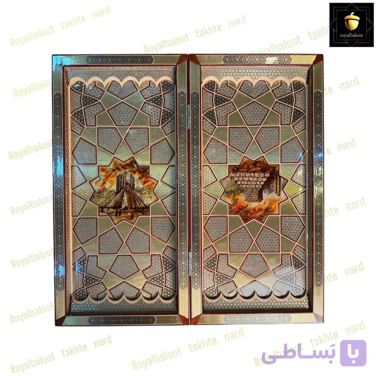 تخته نرد و شطرنج خاتم تاریخی ایران کد 669 — تصویر 1