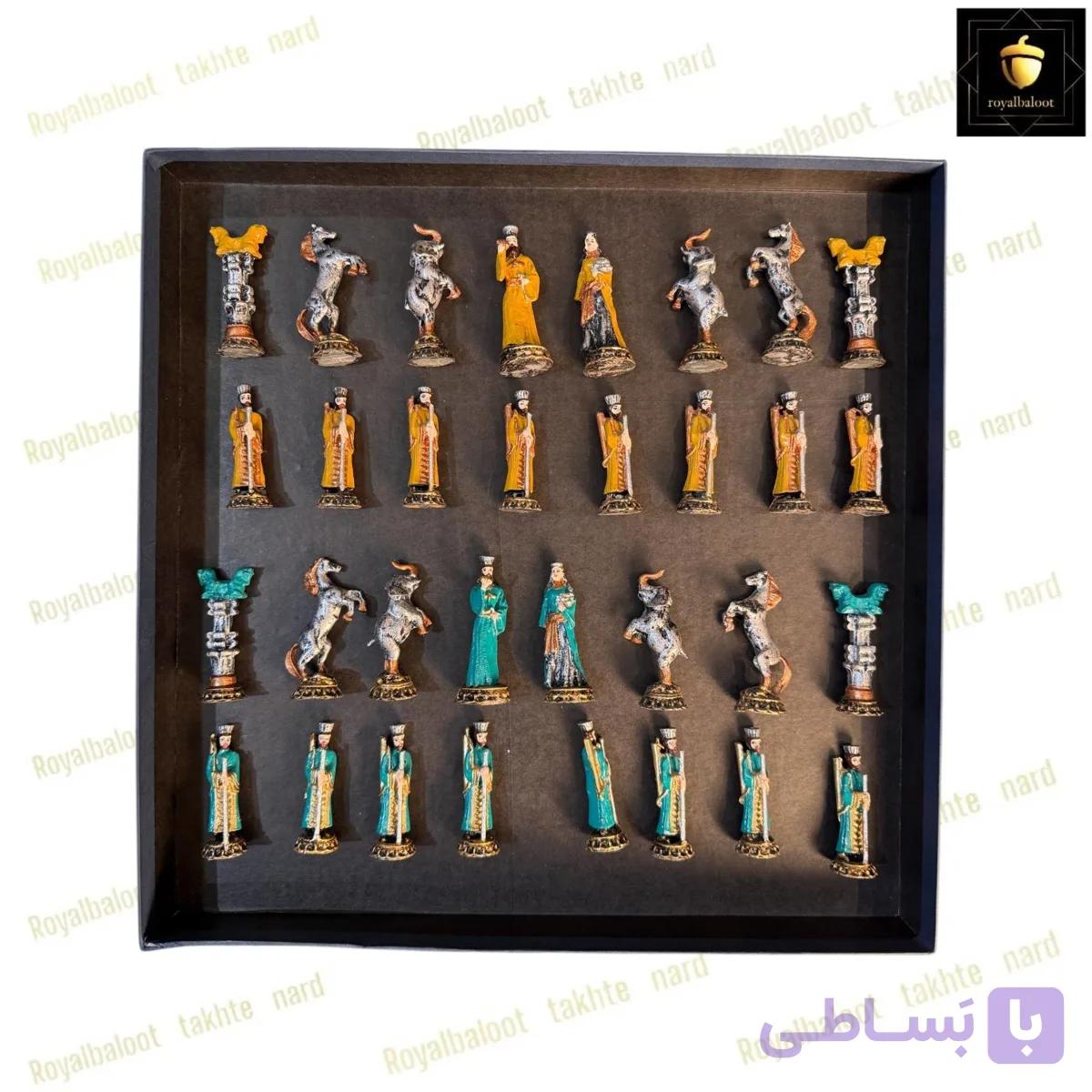 مهره شطرنج فلزی طرح هخامنشی رنگی کد 634 — تصویر 1