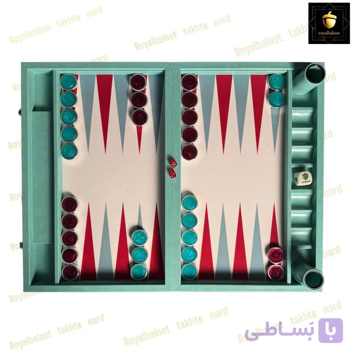 تخته نرد مدرن استاندارد طرح فیروزا کد 632 — تصویر 1