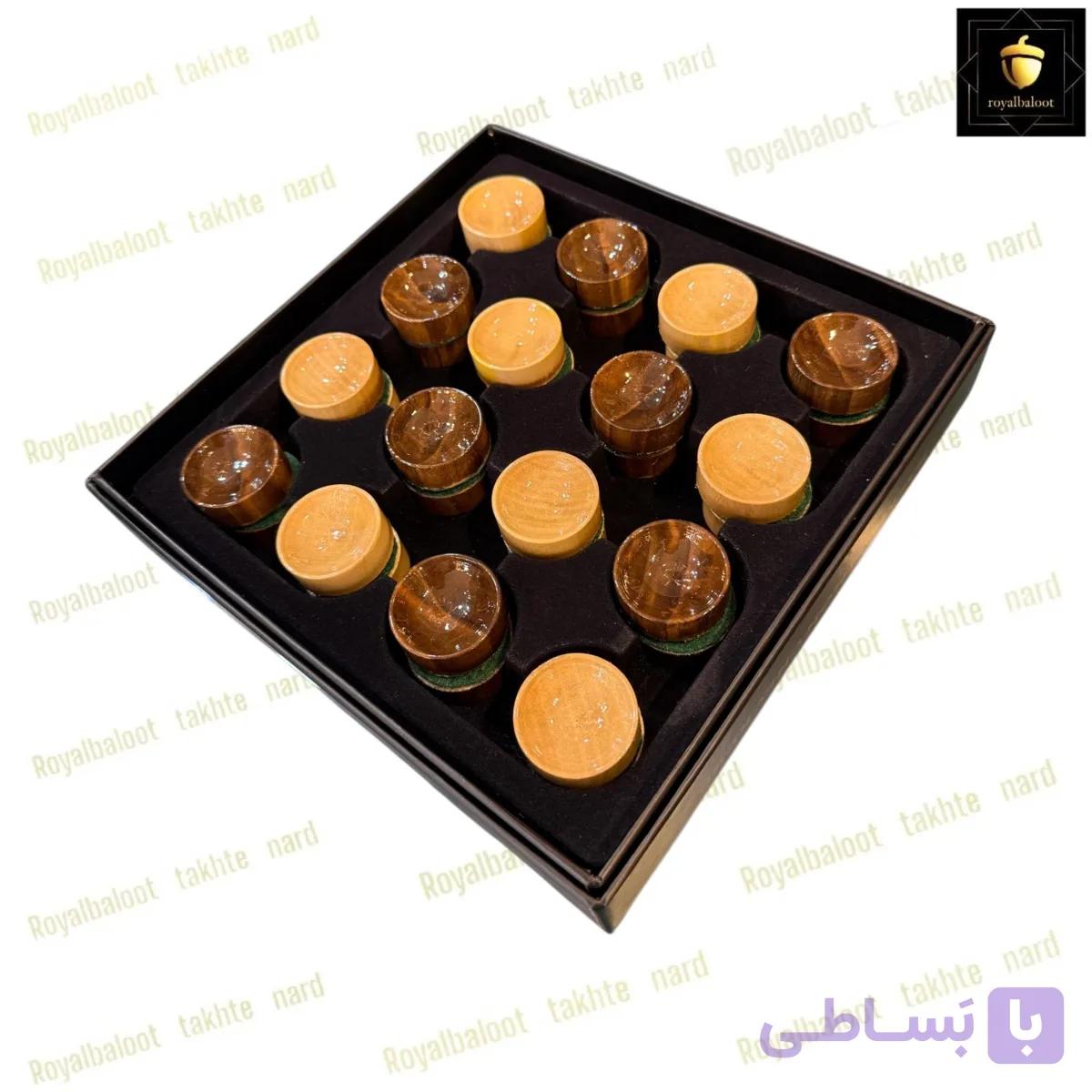 مهره تخته نرد کاسه ای لوکس با جعبه کد 683 — تصویر 1