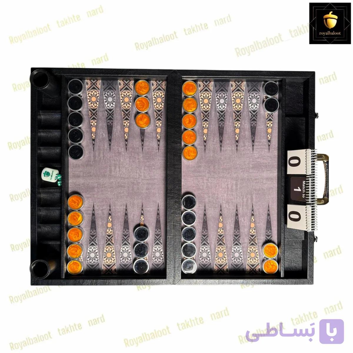 تخته نرد مدرن لوکس طرح فرش سنتی کد 659 — تصویر 1
