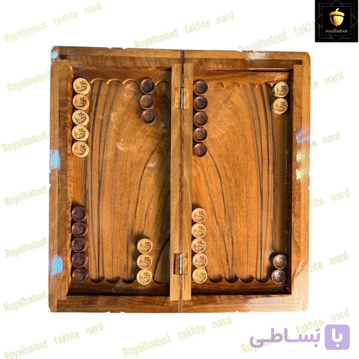خرید تخته نرد و شطرنج چوبی رگه طبیعی کد 672 — تصویر 1