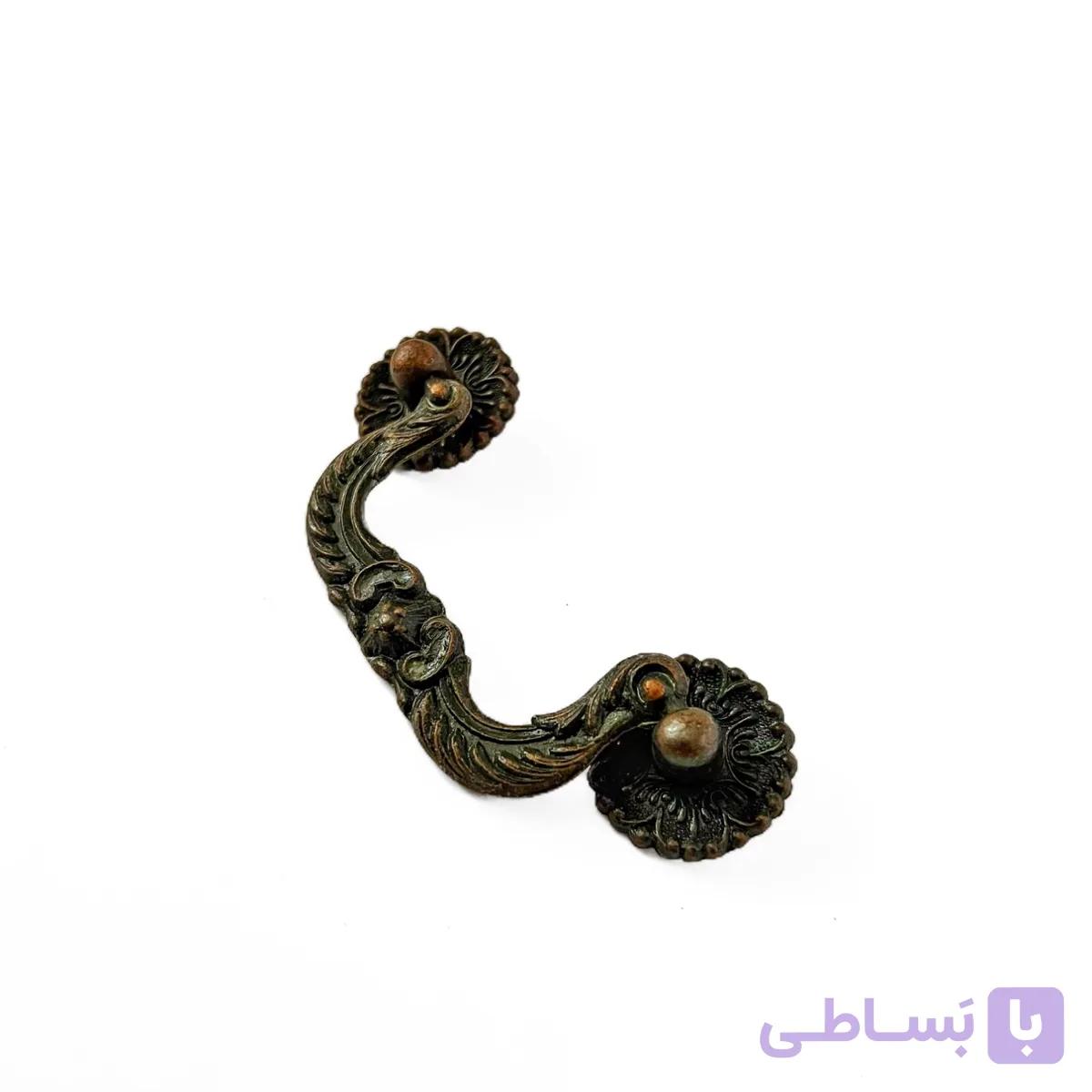 دستگیره کمدی دو پیچ آویزی برنز استیل — تصویر 1