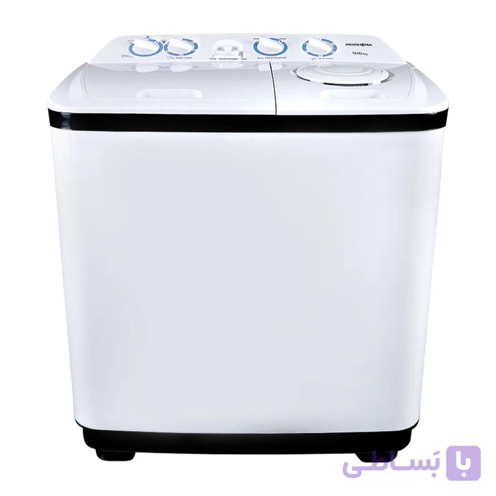 ماشین لباسشویی دوقلو پاکشوما 9.6 کیلویی درب ABS مدل PTN9604