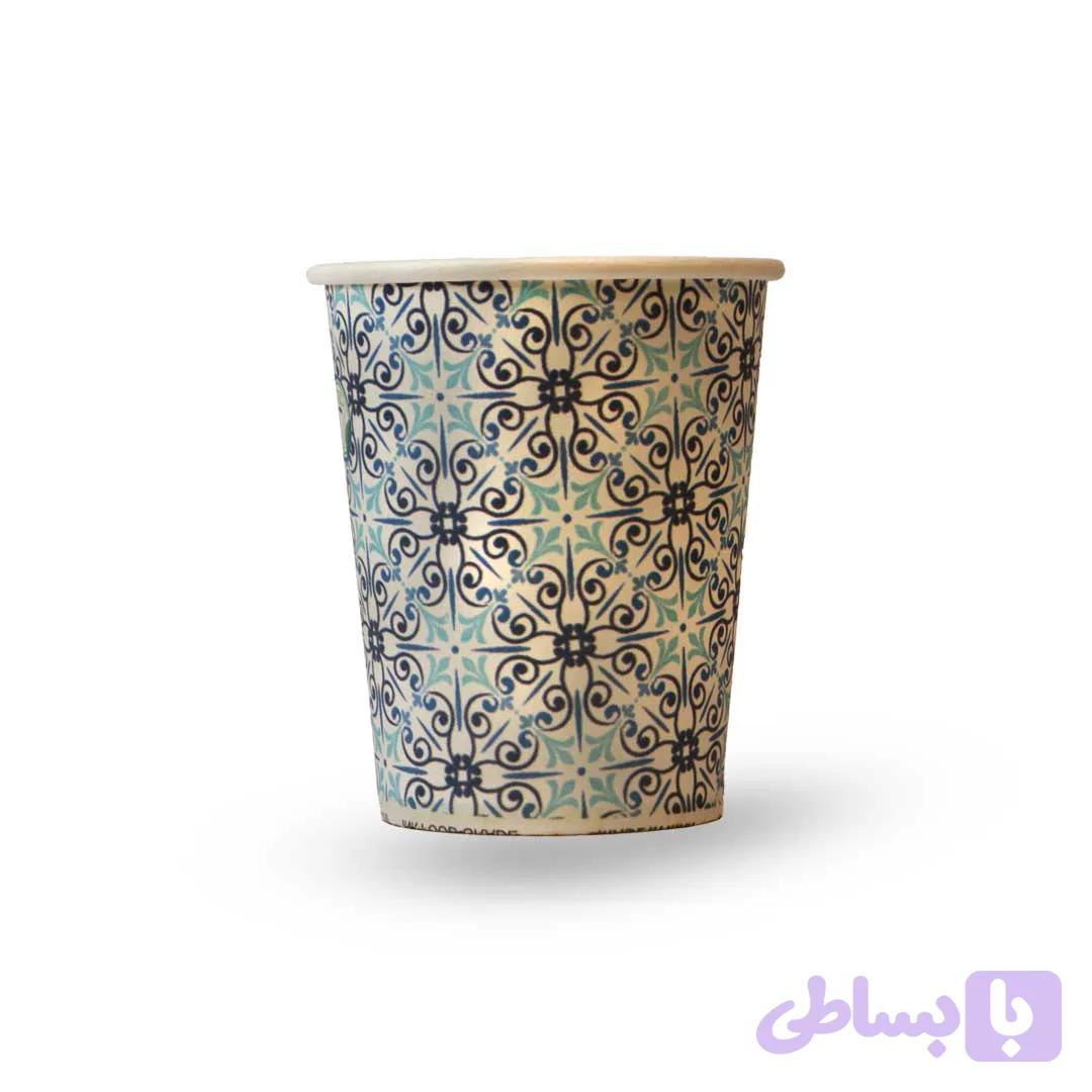 لیوان کاغذی تکجداره چایی خوری متوسط (180cc) بسته 50 عددی — تصویر 1