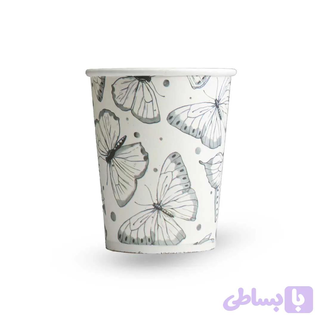 لیوان کاغذی تکجداره چایی خوری بزرگ (220cc) بسته 50 عددی — تصویر 1