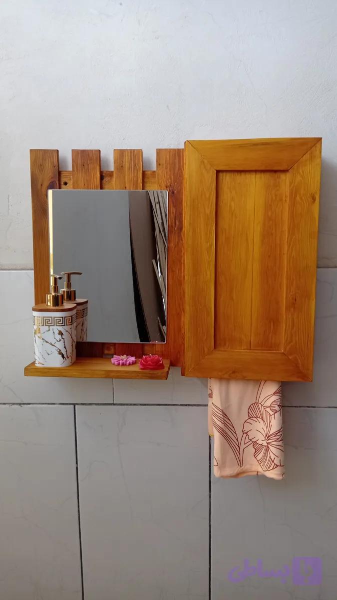 آینه روشویی چوبی