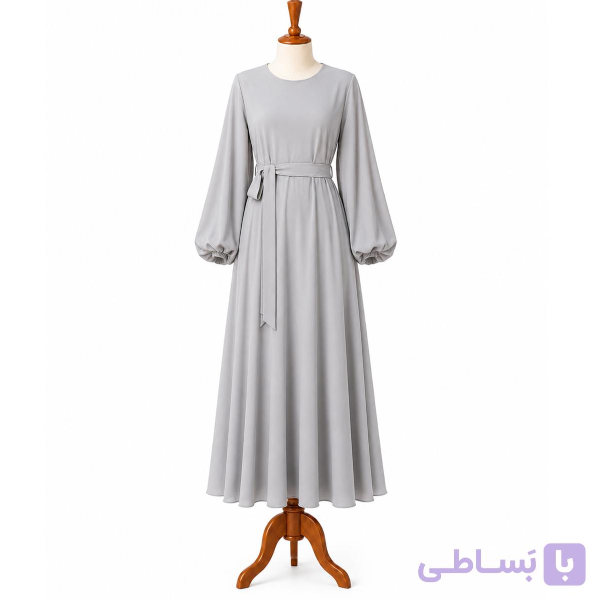 عبا زنانه مجلسی فری سایز رنگی تک رنگ مانتو عبایی کرپ — تصویر 1