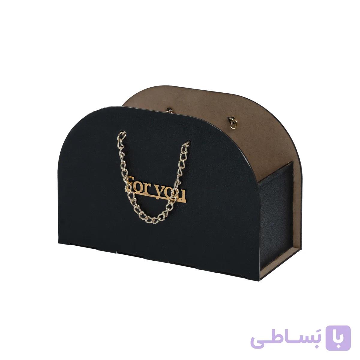 باکس طرح کیف  ام دی اف  (MDF) روکش چرم