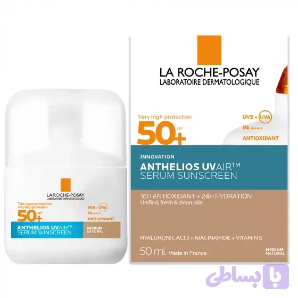 ضد آفتاب سرمی رنگی لاروش پوزای La Roche‑Posay Anthelios UV Air Serum Sunscreen SPF50+ Medium Natural