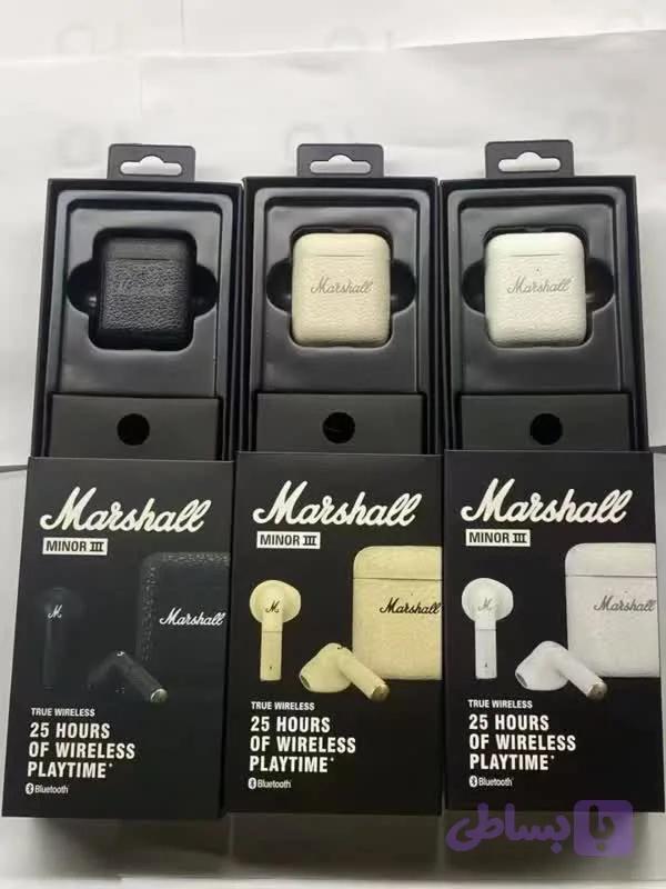 ایرپاد بلوتوثی Marshall مدل MINOR 111 به همراه محافظ کابل لیزری هدیه پرژام فون