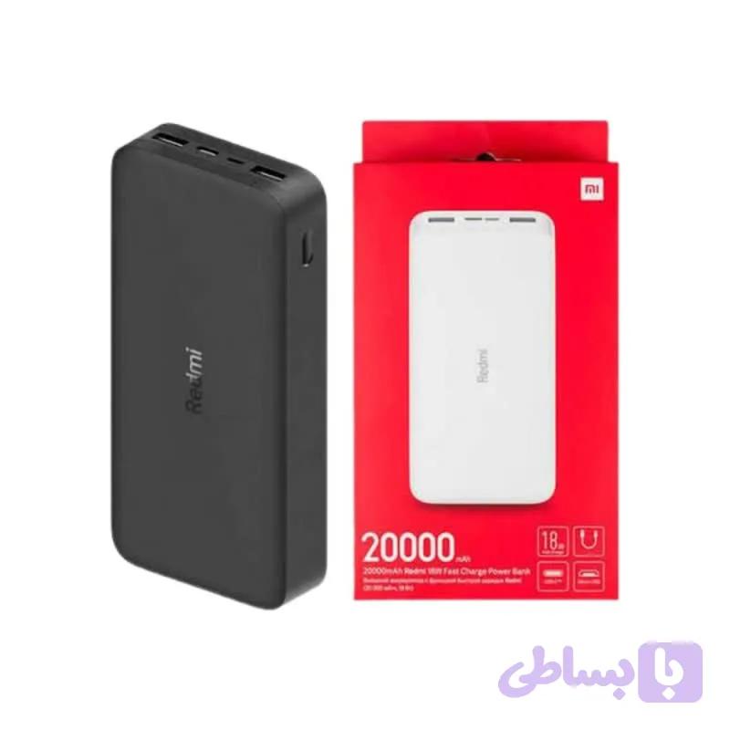 پاوربانک ردمی ۱۸ وات ظرفیت ۲۰۰۰۰ میلی‌آمپر مدل PB200LZM به همراه یک محافظ کابل لیزری هدیه پرژام فون — تصویر 1