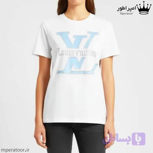 تیشرت زنانه پارچه گیاهی خارجی کد st7 — تصویر 1