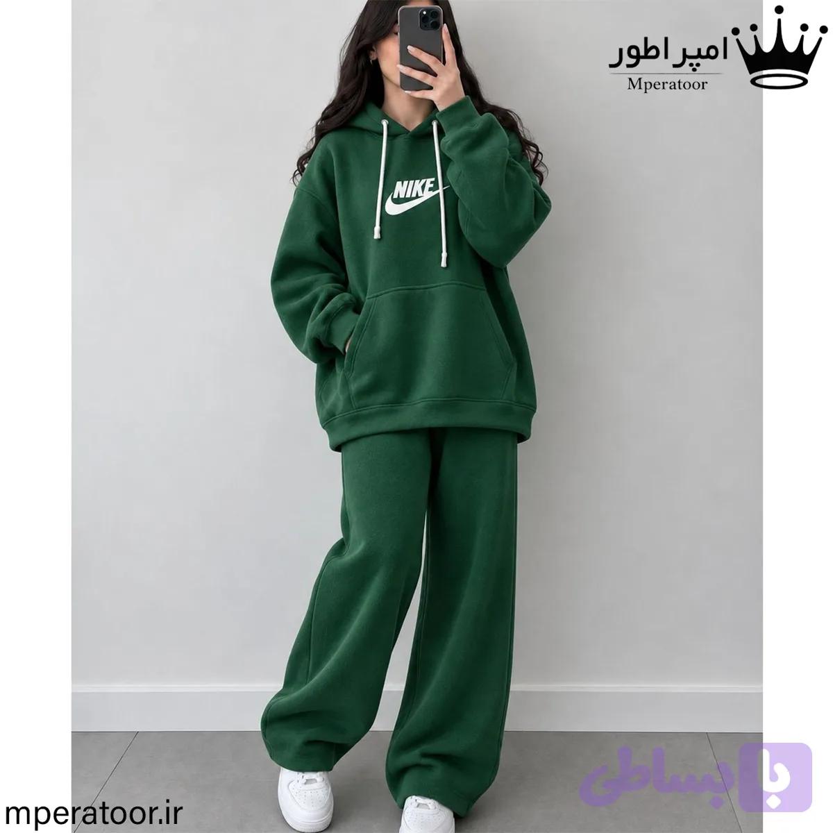 ست هودی و شلوار نایک زنانه داخل کرکی — تصویر 1