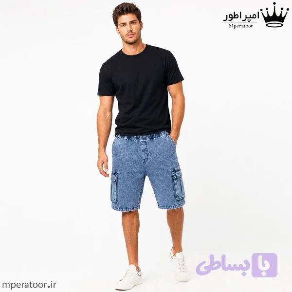 شلوارک مردانه جین با گرماژ بالا کد sh3 — تصویر 1