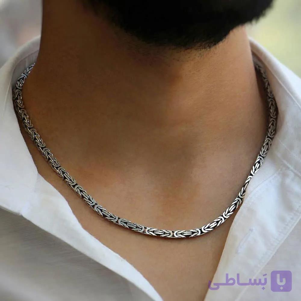 گردنبند نقره مردانه کرال کد 440 — تصویر 1