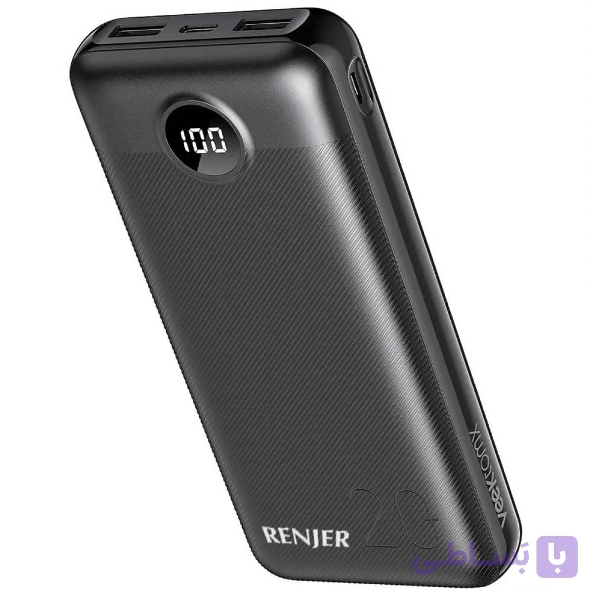 پاوربانک 20000 فست شارژ برند RENJER مدل RJ-S20