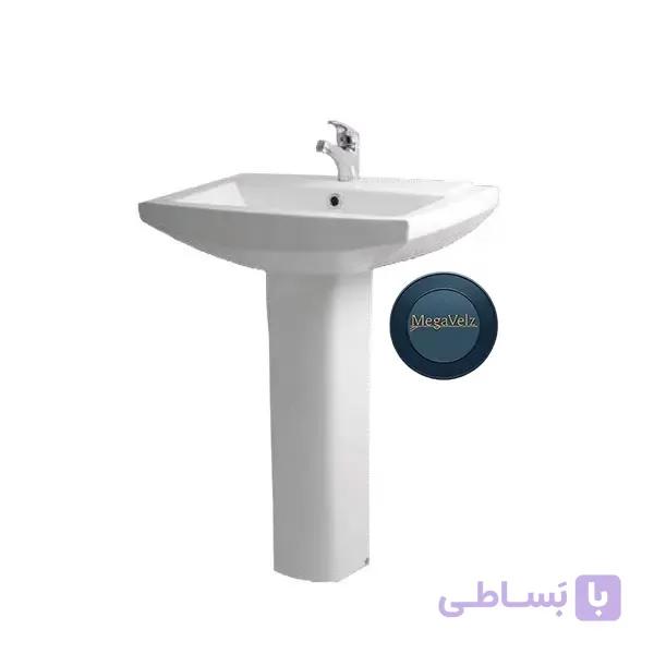 روشویی چینی کسری با پایه مدل سبلان ۶۲