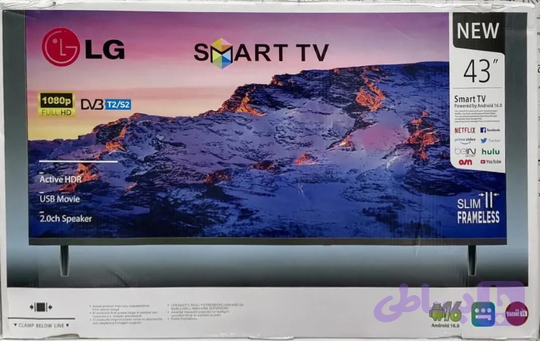 تلویزیون هوشمند ال جی ۴۳ اینچ Full HD 1080p Smart TV Slim Frameless Android 16 مدل ۲۰۲۵ اسمارت