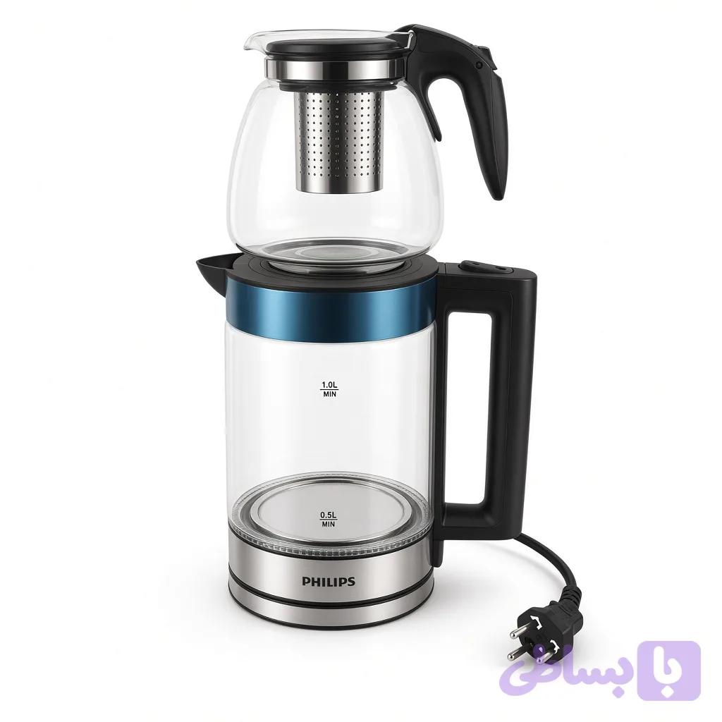 چای‌ساز فیلیپس K3378 | شیک، قدرتمند و مناسب استفاده روزمره — تصویر 1