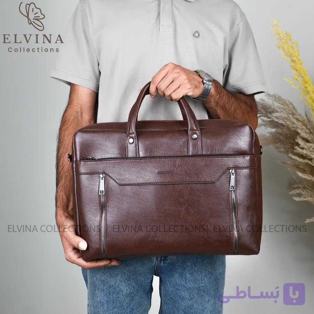 کیف اداری اسپرت تمام چرم مصنوعی کد 1383 — تصویر 1