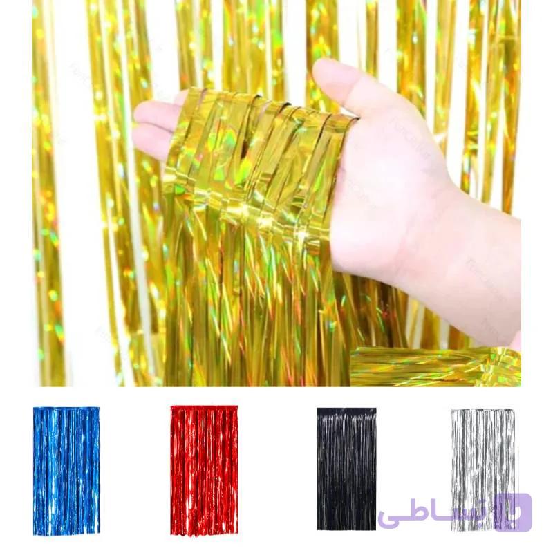 پرده متالایزر تزئینی ابعاد۲×۱متر رنگ کروم (رنگ خاص) دارای رنگبندی — تصویر 1