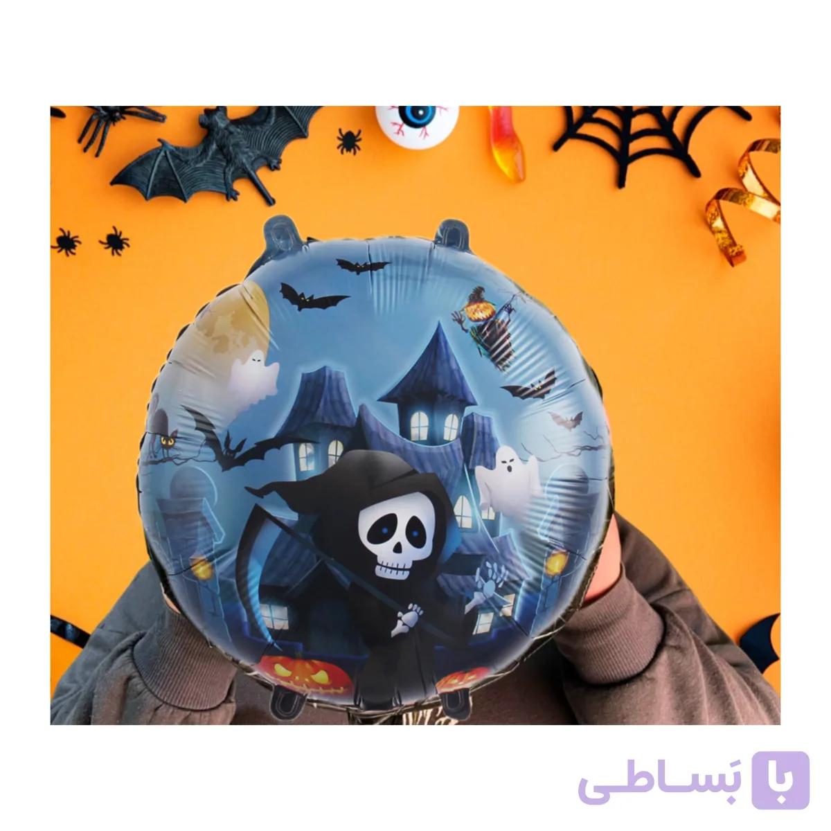 بادکنک هالووین فویلی طرح ارواح سایز استاندارد — تصویر 1