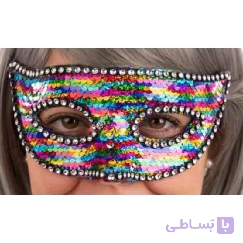 ماسک بالماسکه پولکی نگین دار (دارای رنگبندی) — تصویر 1