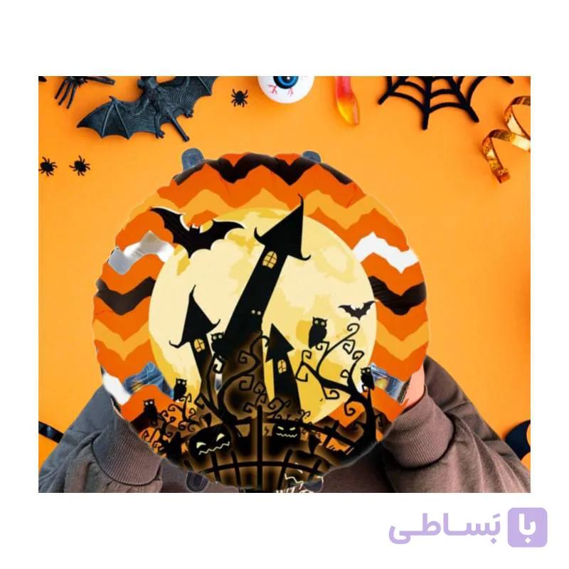 بادکنک هالووین فویلی طرح خانه وحشت سایز استاندارد — تصویر 1