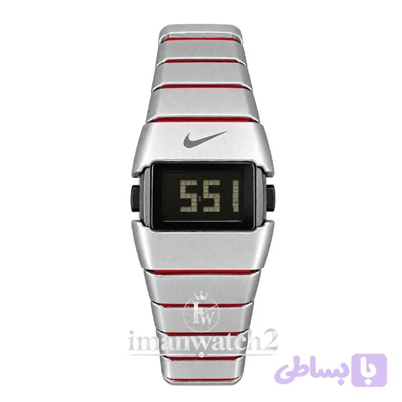 ساعت نایکی دیجیتالی نقره ای قرمز Nike D-Line D-V — تصویر 1