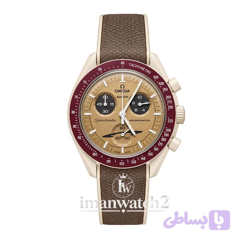 ساعت مچی امگا سواچ زحل بند رابر Omega Swatch Moon — تصویر 1