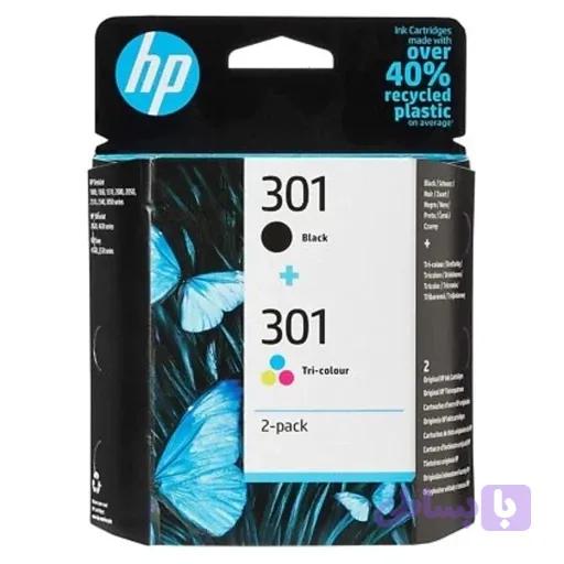 کاتریج جوهر افشان 301 برندHP پک2عددی رنگی.مشکی اورجینال امازون المان — تصویر 1
